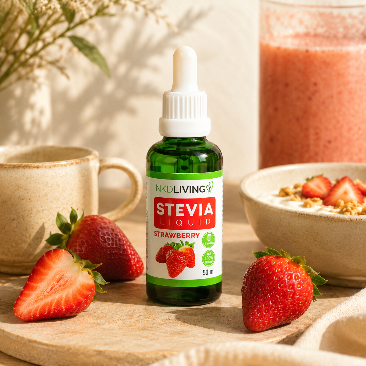 NKD Living Liquid Stevia Strawberry 50ml - Image 2