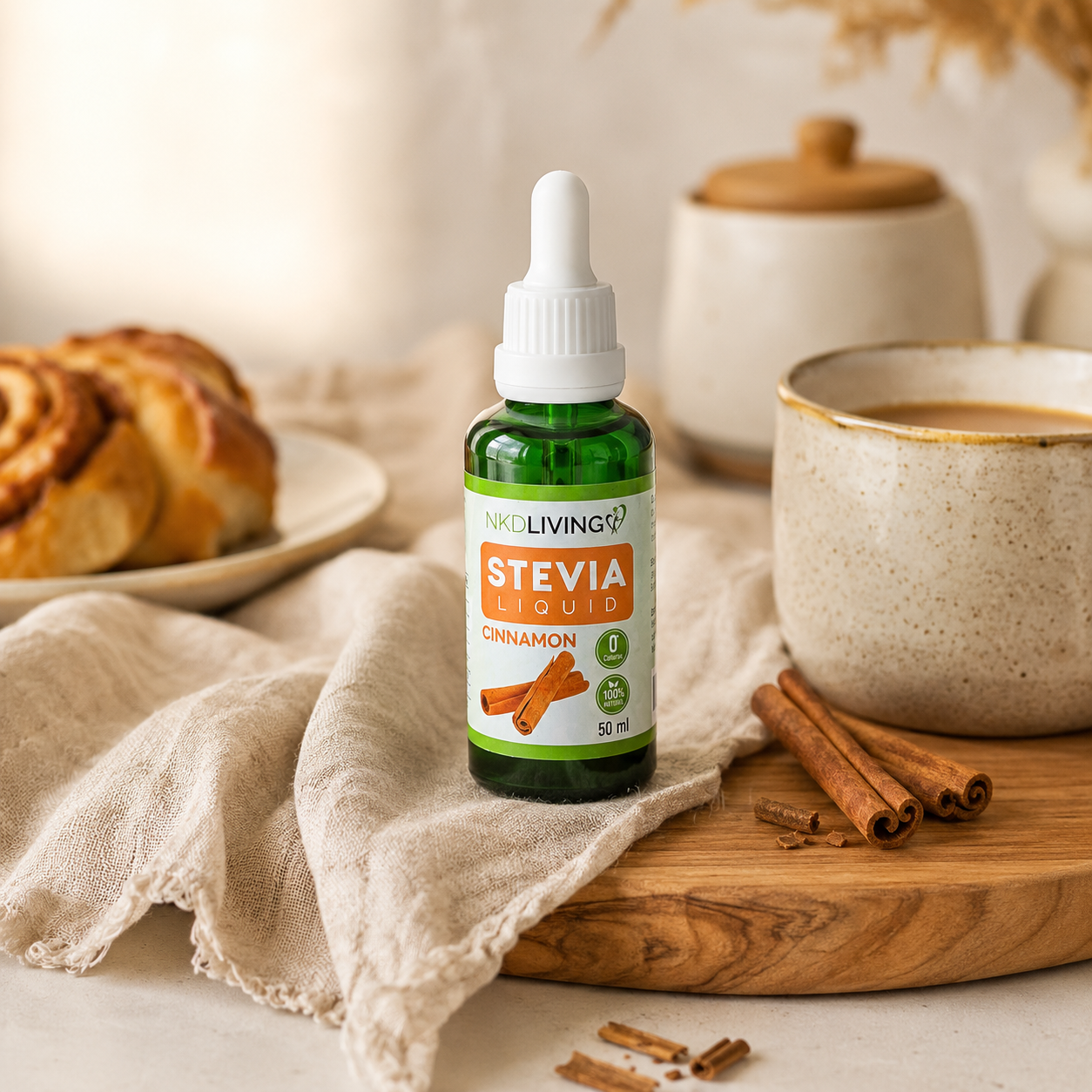 NKD Living Liquid Stevia Cinnamon 50ml - Image 2