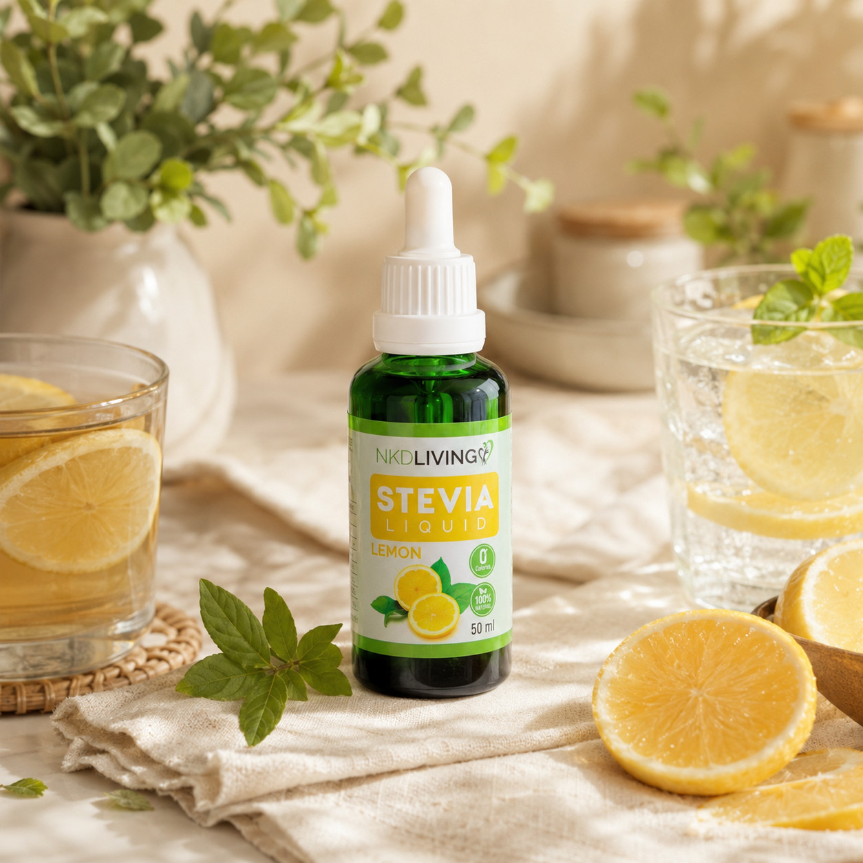 NKD Living Liquid Stevia Lemon 50ml - Image 2